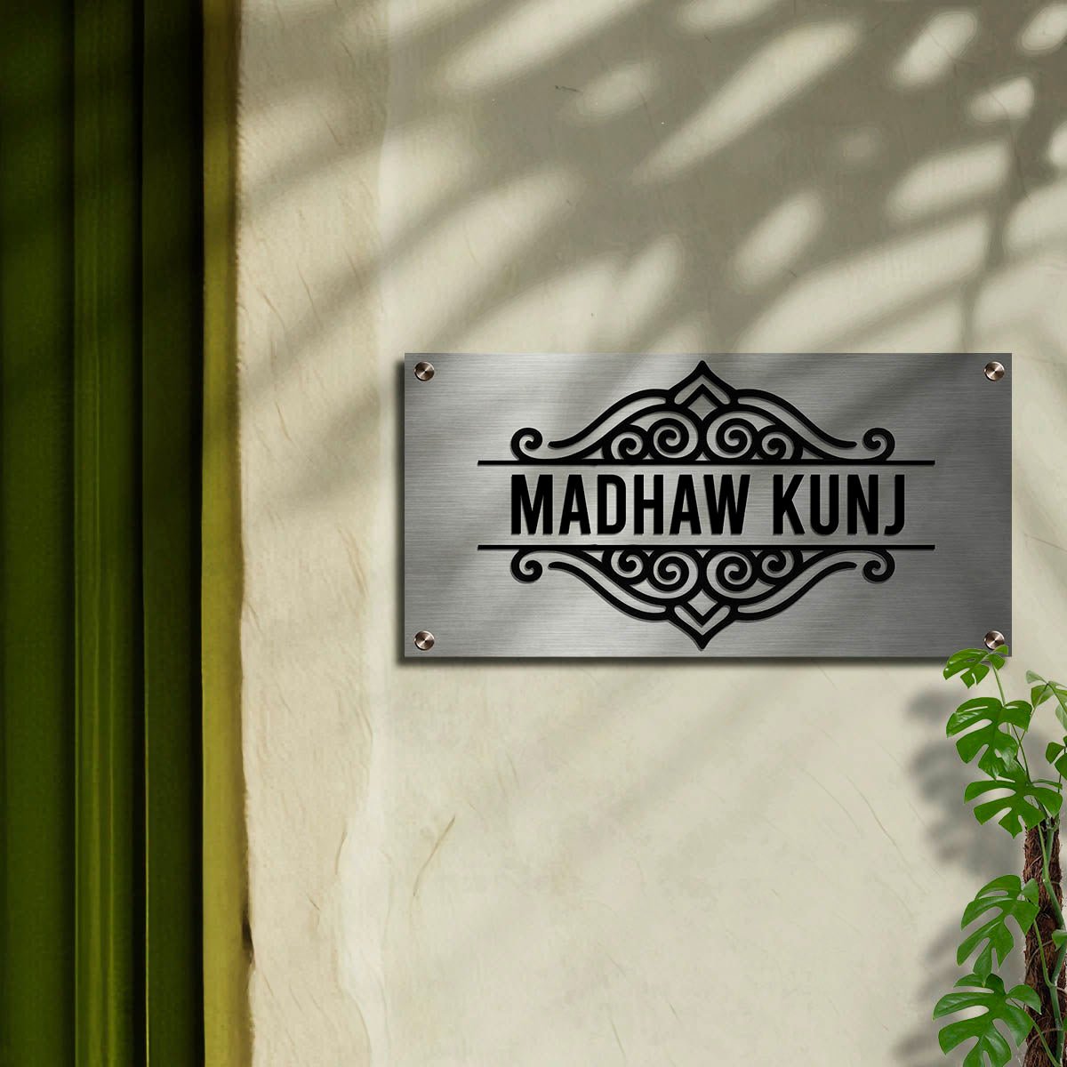 Stainless Steel Name Plate for Home — Royal SS Board - Sblossom
