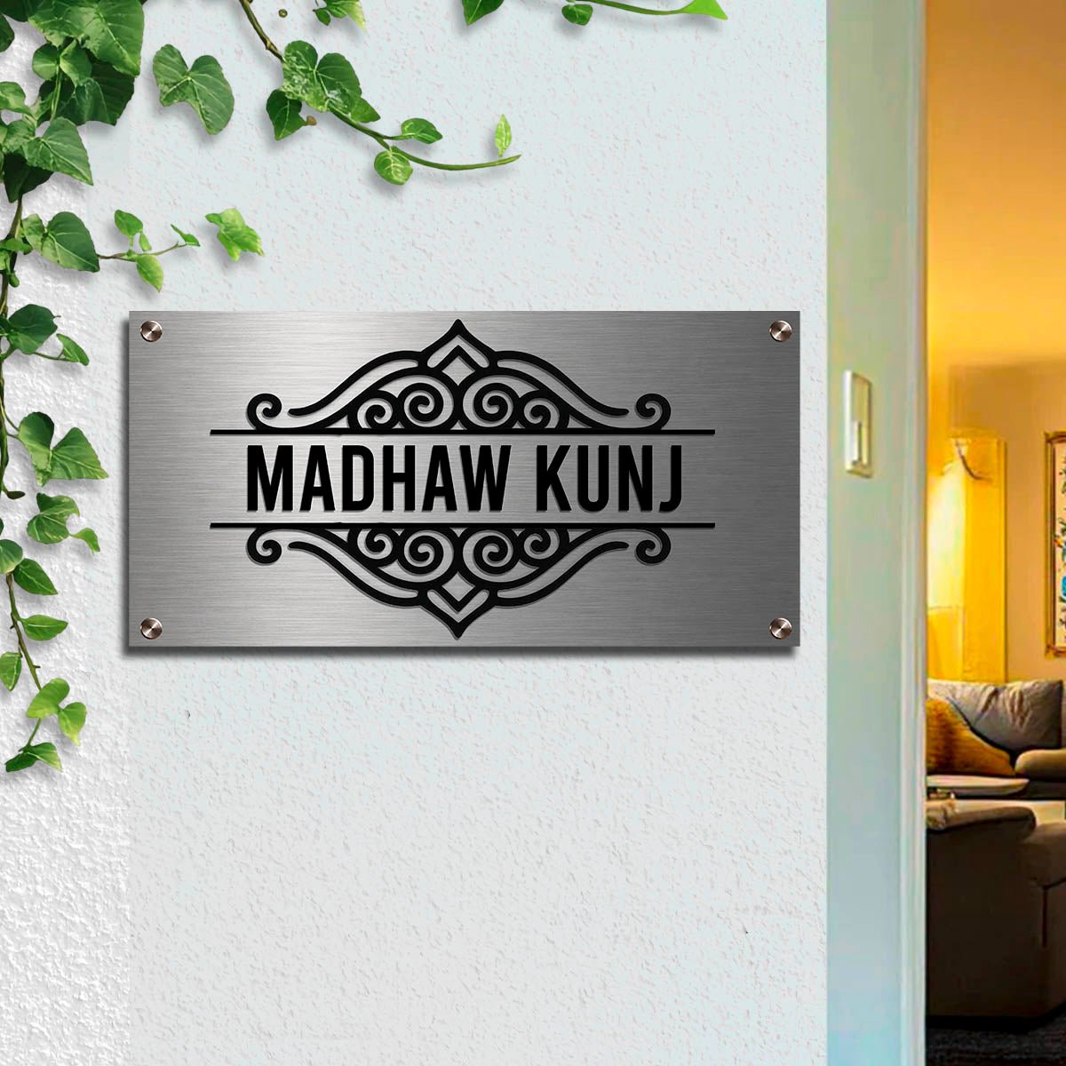 Stainless Steel Name Plate for Home — Royal SS Board - Sblossom