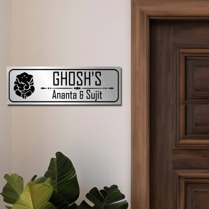 Stainless Steel Nameplates – Ganesha Family in 3D - Sblossom