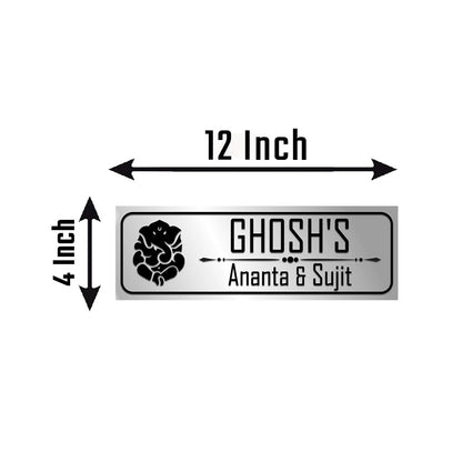 Stainless Steel Nameplates – Ganesha Family in 3D - Sblossom