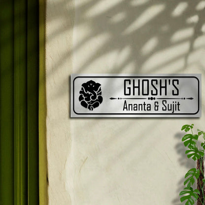 Stainless Steel Nameplates – Ganesha Family in 3D - Sblossom