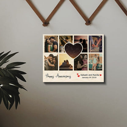 Star Map Gift on Wood with Personalized Photo and Anniversary Date - Sblossom