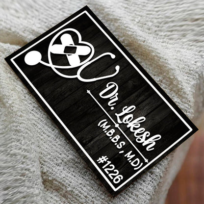 Stethoscope Heart Doctor Name Plate for Clinic - Sblossom