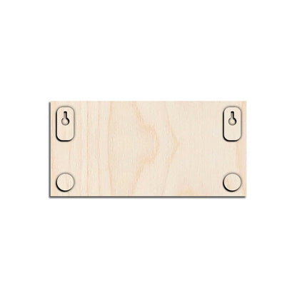 Surname Wooden Name Plate for Flat Door – Slim - Sblossom