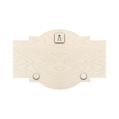 Swastik Lotus Wooden Name Plate Design for Home - Sblossom