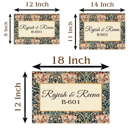 Tile-Pattern Name Plate Design for Main Door - Sblossom