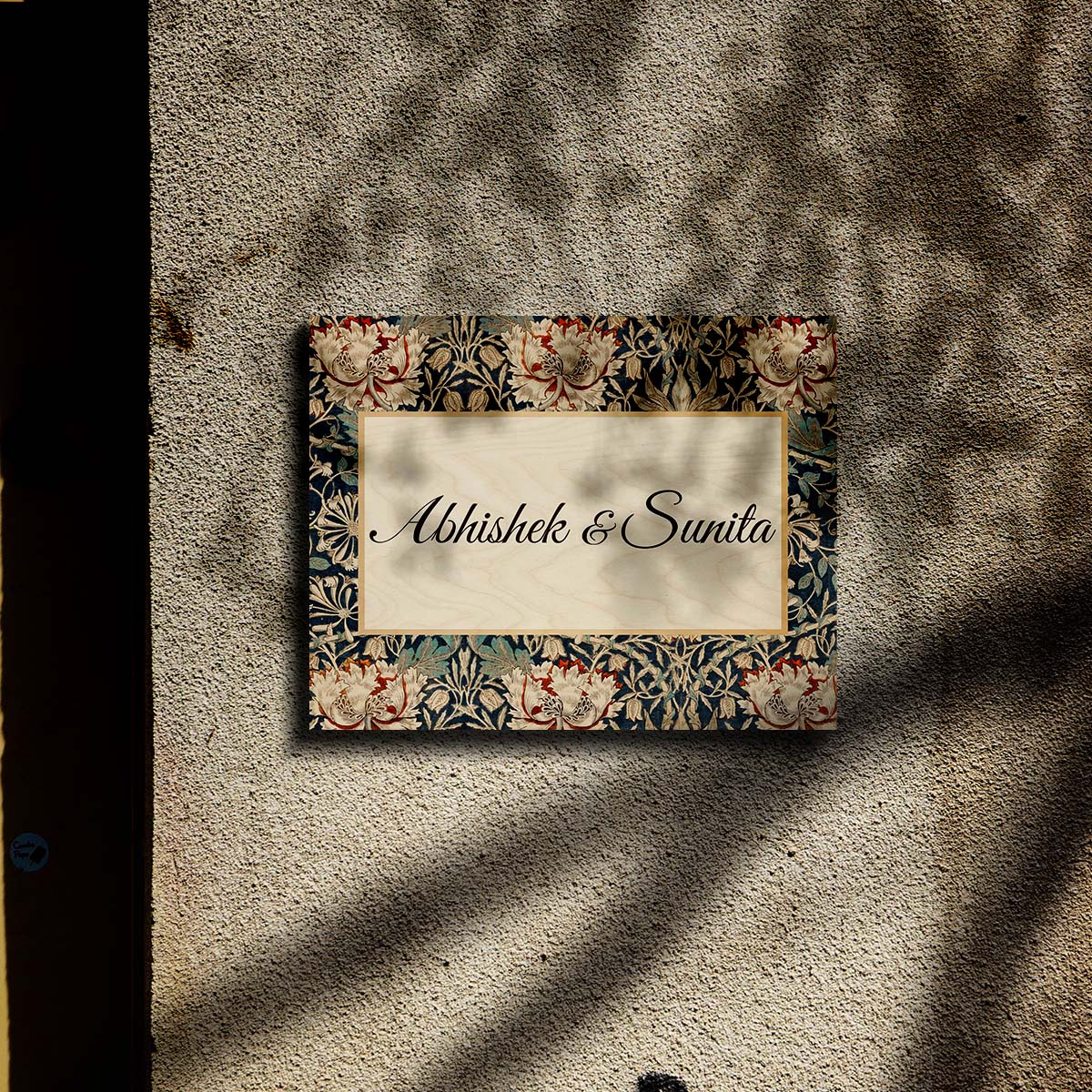 Tile-Pattern Name Plate Design for Main Door - Sblossom