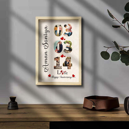Timeless Love Anniversary Frame in Wood with Personalized Photo - Sblossom