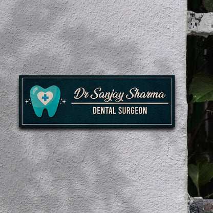 Tooth Name Plate Design for Doctor – Slim - Sblossom