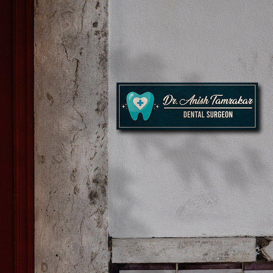 Tooth Name Plate Design for Doctor – Slim - Sblossom
