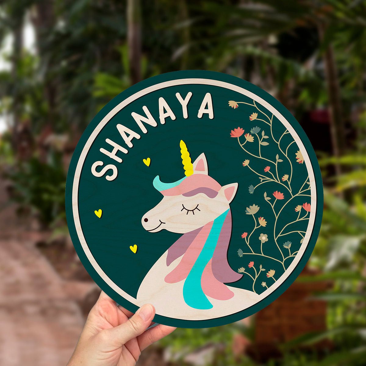Unicorn Name Plate Design for Home - Sblossom