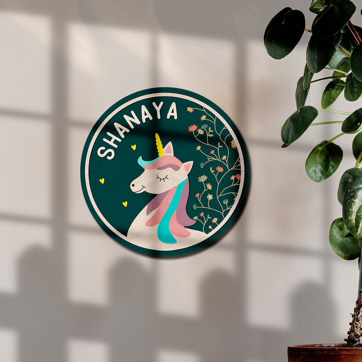 Unicorn Name Plate Design for Home - Sblossom