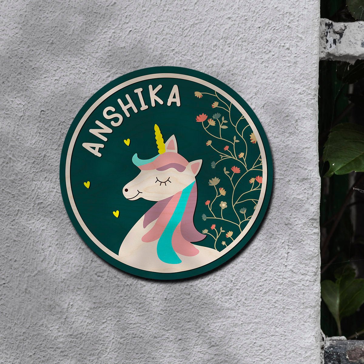 Unicorn Name Plate Design for Home - Sblossom