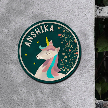 Unicorn Name Plate Design for Home - Sblossom