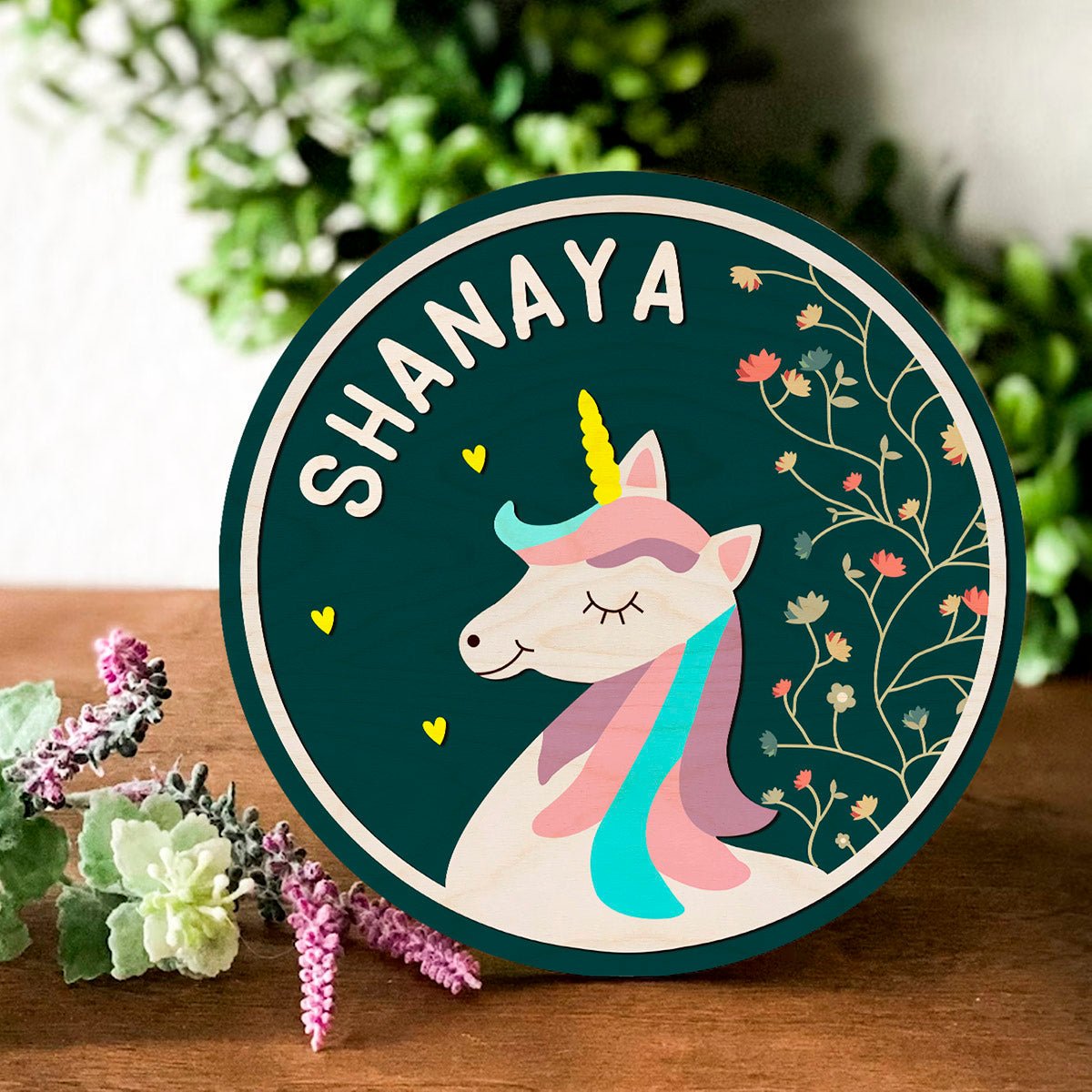 Unicorn Name Plate Design for Home - Sblossom
