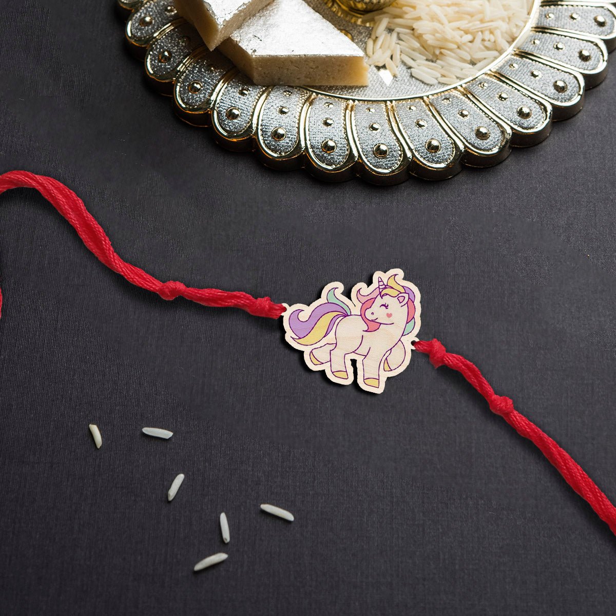 Unicorn Rakhi in Wood with Cute Design for Brother and Sister - Sblossom