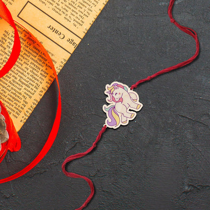 Unicorn Rakhi in Wood with Cute Design for Brother and Sister - Sblossom