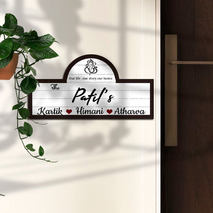 UV Print Family Name Plate with Surname for Entrance Door - Sblossom