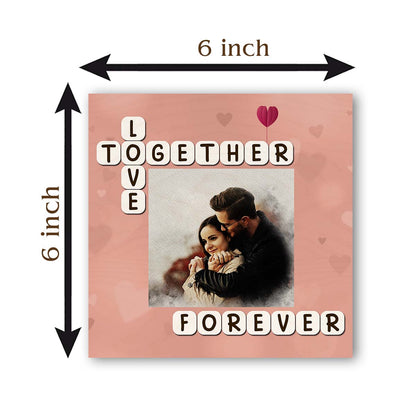Valentine Wood Print Gift with Forever Theme for Couples - Sblossom