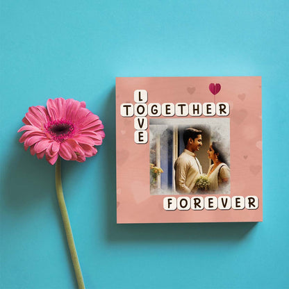 Valentine Wood Print Gift with Forever Theme for Couples - Sblossom