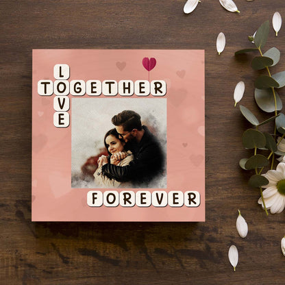 Valentine Wood Print Gift with Forever Theme for Couples - Sblossom