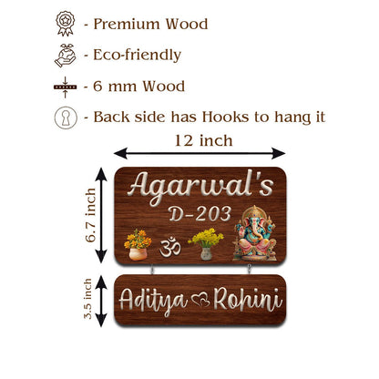 Welcome Name Plate Design for Home – Family Title - Sblossom
