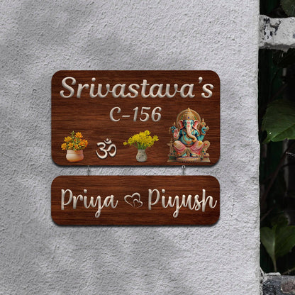 Welcome Name Plate Design for Home – Family Title - Sblossom