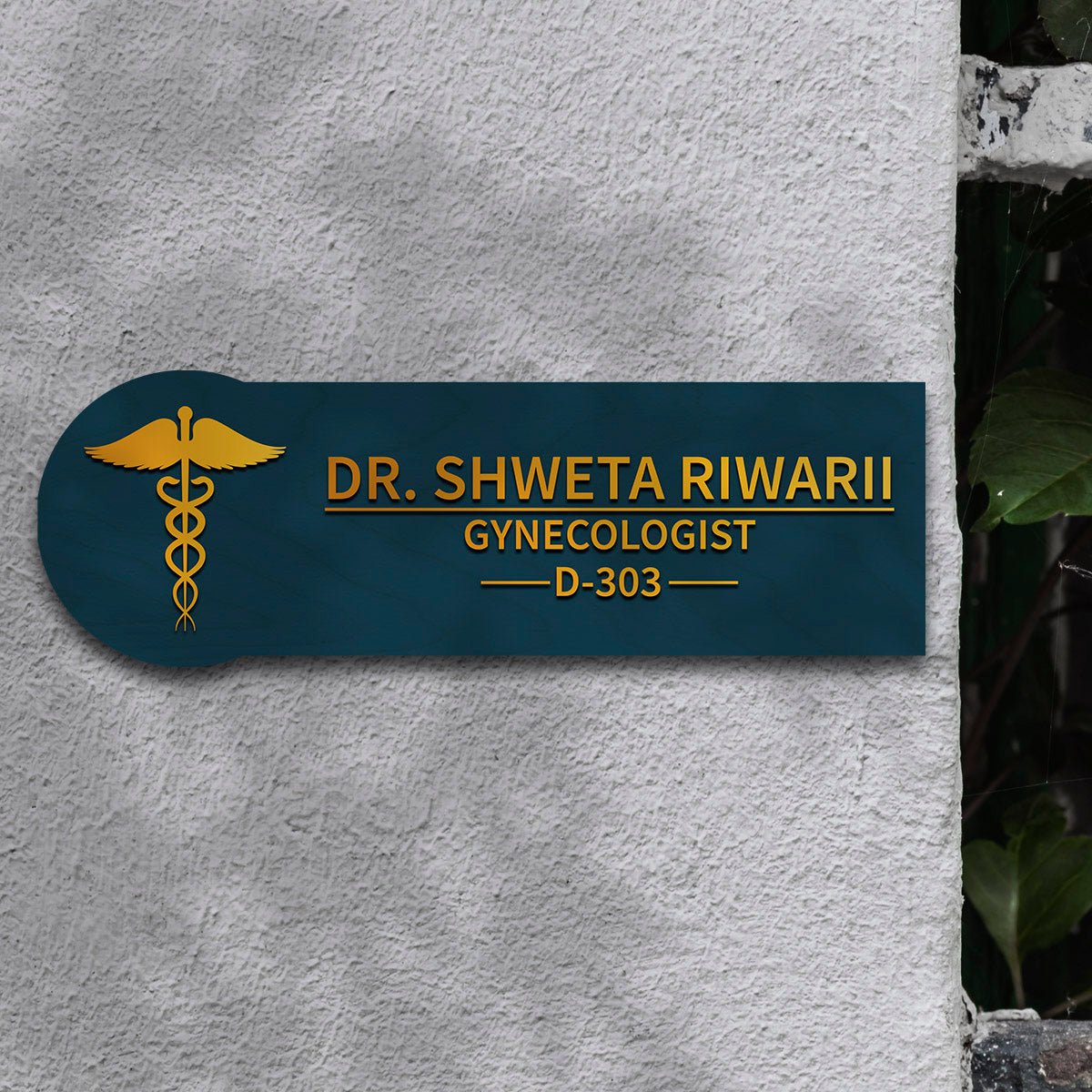 Wooden Acrylic Doctor Name Plate for Clinic - Sblossom