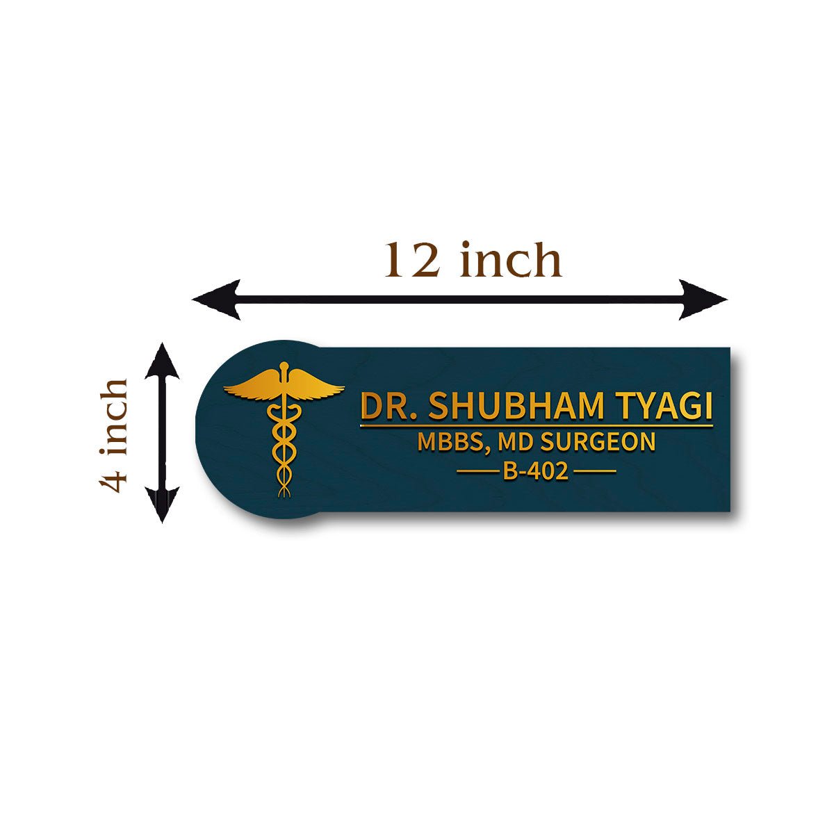 Wooden Acrylic Doctor Name Plate for Clinic - Sblossom