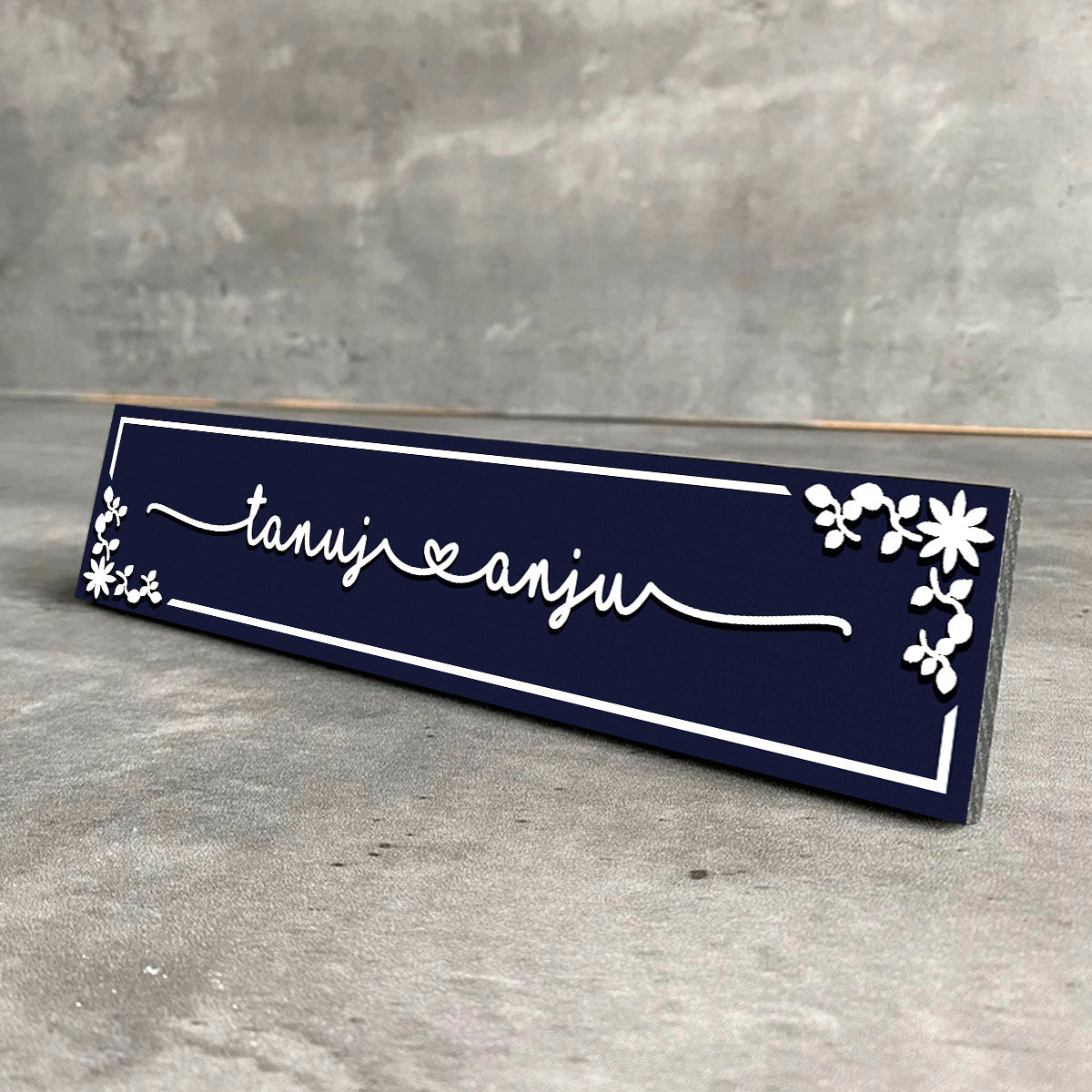 Wooden Couple Door Name Plate for Home - Sblossom