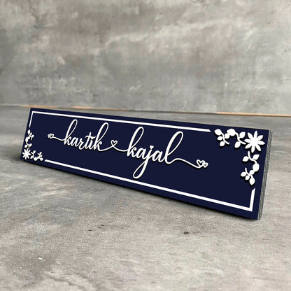 Wooden Couple Door Name Plate for Home - Sblossom