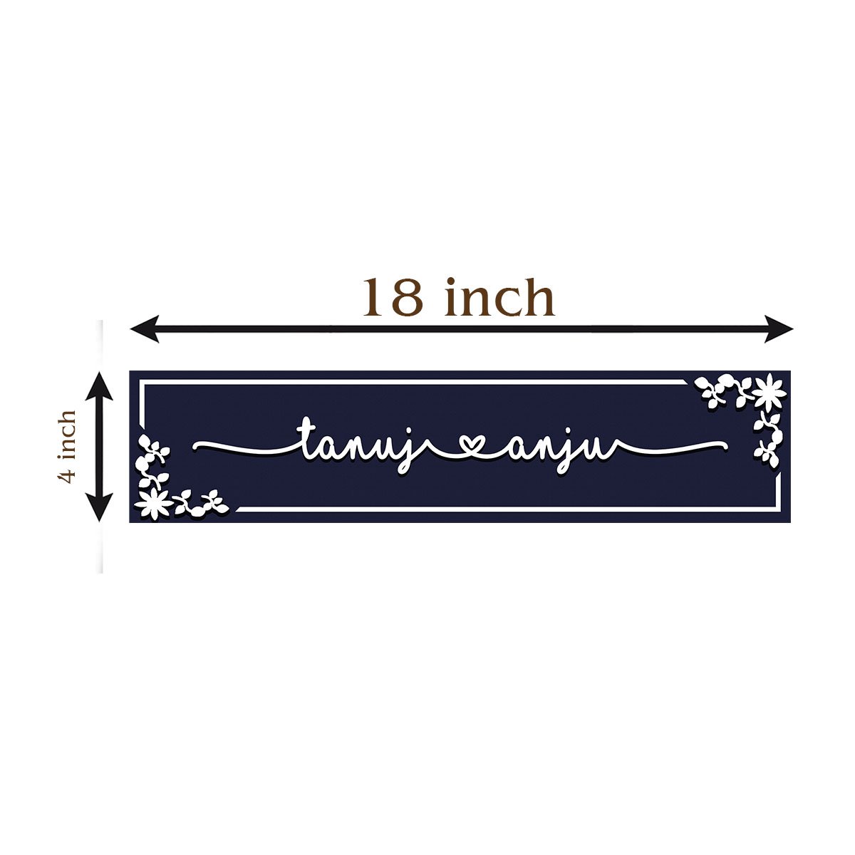 Wooden Couple Door Name Plate for Home - Sblossom