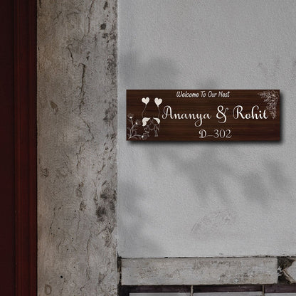 Wooden Couple Name Plate for Home - Sblossom
