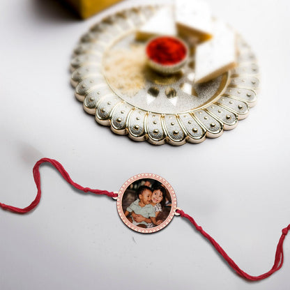 Wooden Photo Rakhi for Brother with Custom Raksha Bandhan Picture - Sblossom