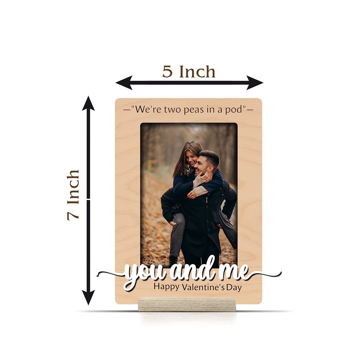 You and Me Wood Frame with Personalized Mr and Mrs Acrylic Stand - Sblossom