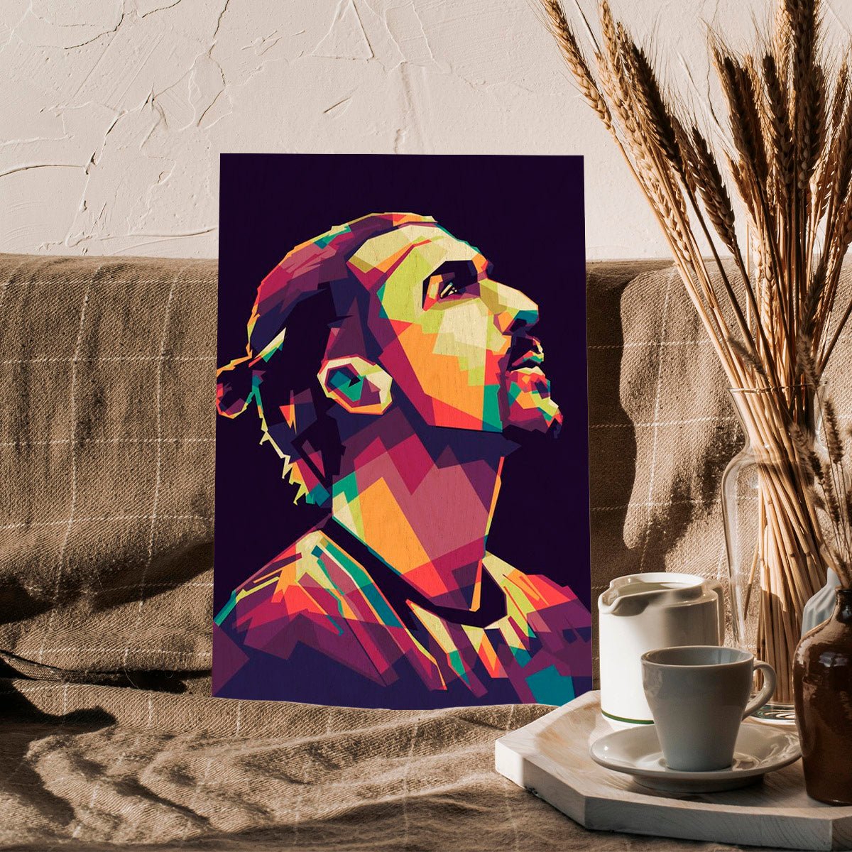 Zlatan Wood Print with Colourful Pop Art Football Fan Design - Sblossom
