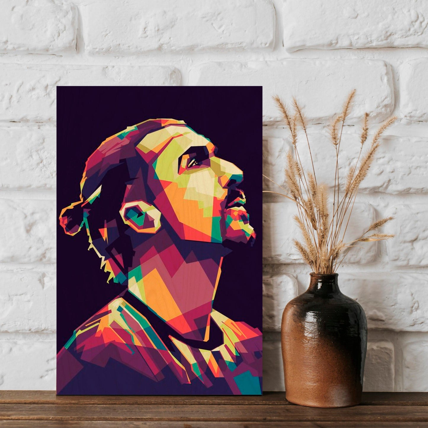 Zlatan Wood Print with Colourful Pop Art Football Fan Design - Sblossom
