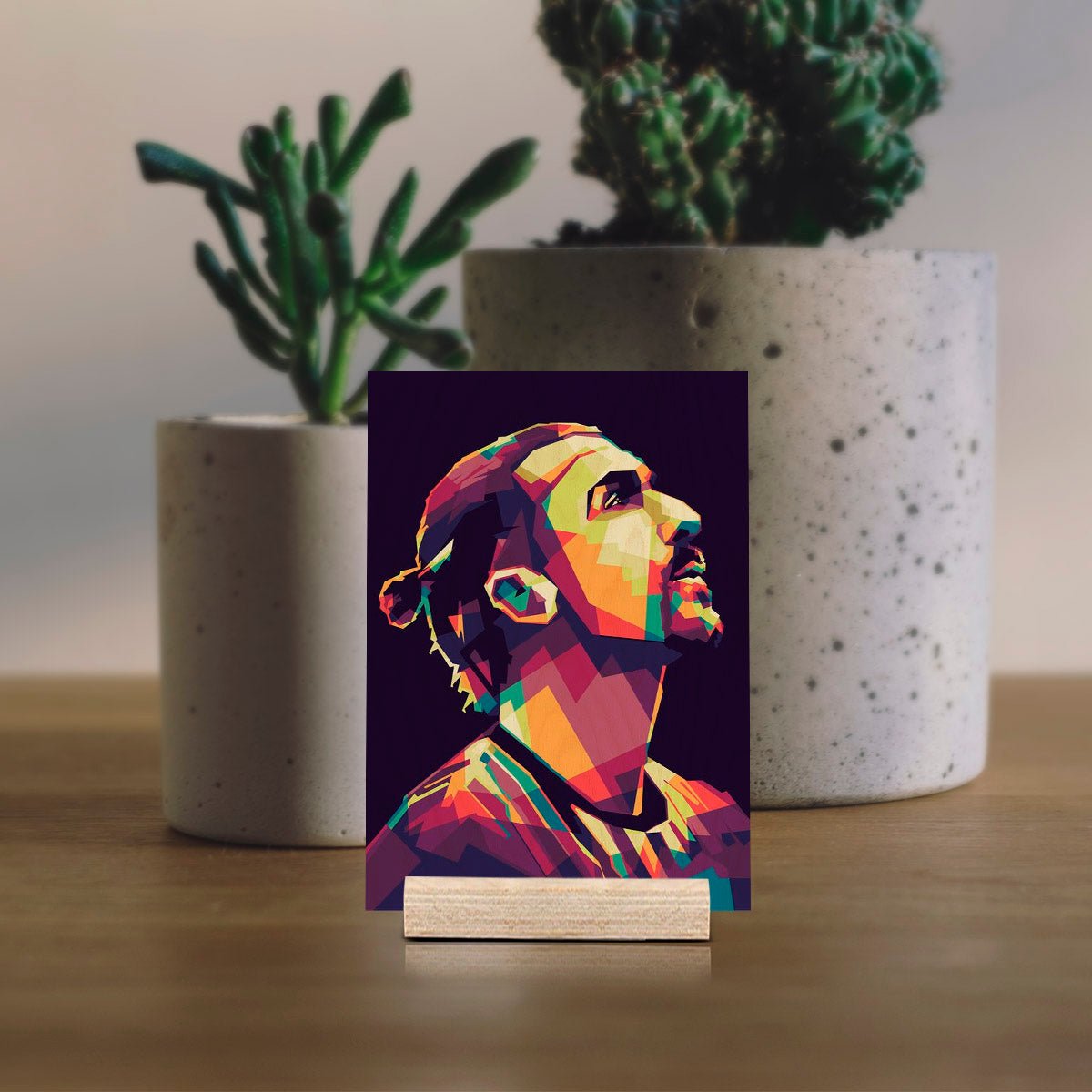 Zlatan Wood Print with Colourful Pop Art Football Fan Design - Sblossom