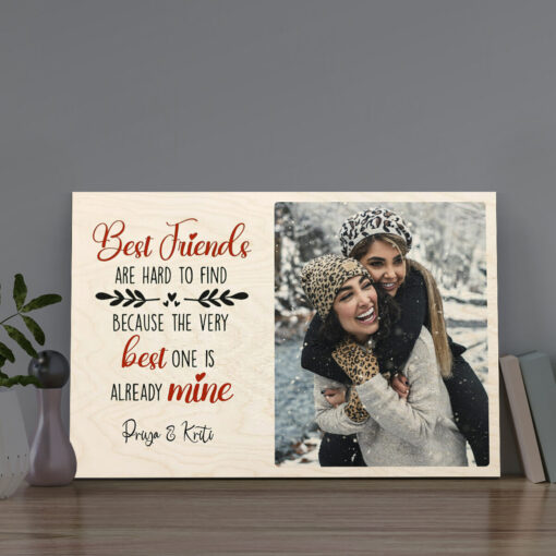 Best Friend Wood Print | Personalized - Image 2