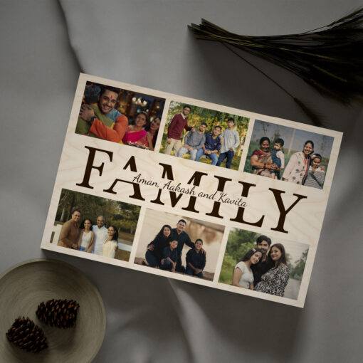 Family Wood Print | Perasonalized | 10X10 Inches - Image 3