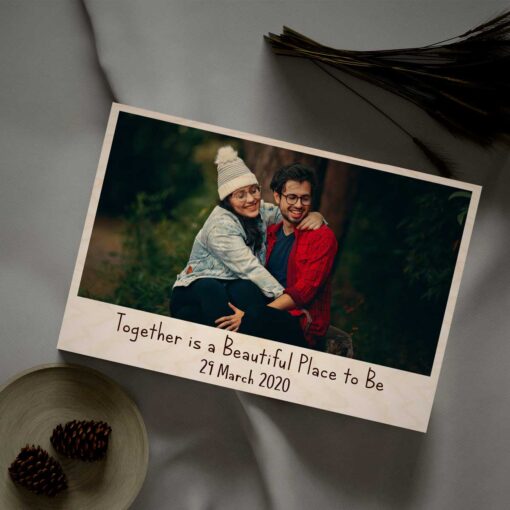 Couple Wood Print Frame | Personalized - Image 3