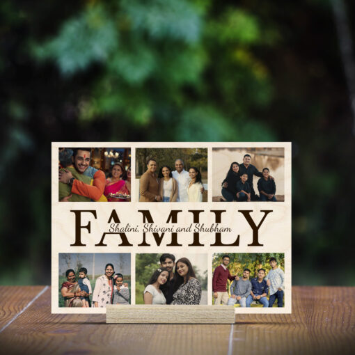 Family Wood Print | Perasonalized | 10X10 Inches