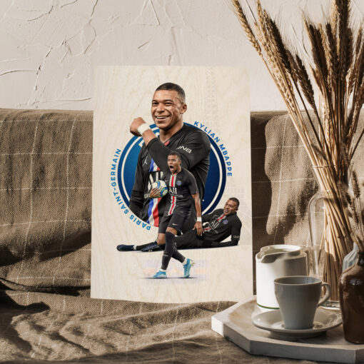 Kylian Mbappé Wood Print - Image 3