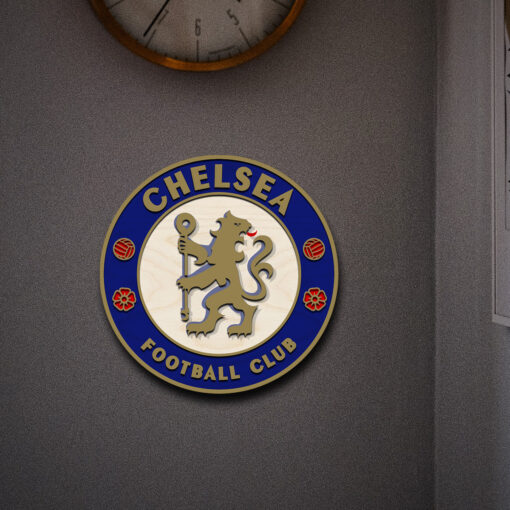 Handcrafted Wooden Chelsea Crest - Image 2