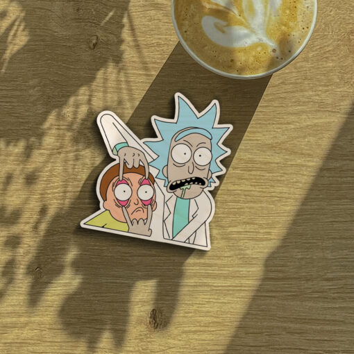 Rick And Morty Wooden Fridge Magnet | 4X3.5 Inch