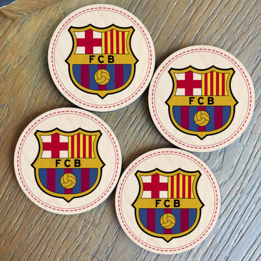 Fc Barcelona Wooden Coaster | 4X4 Inch