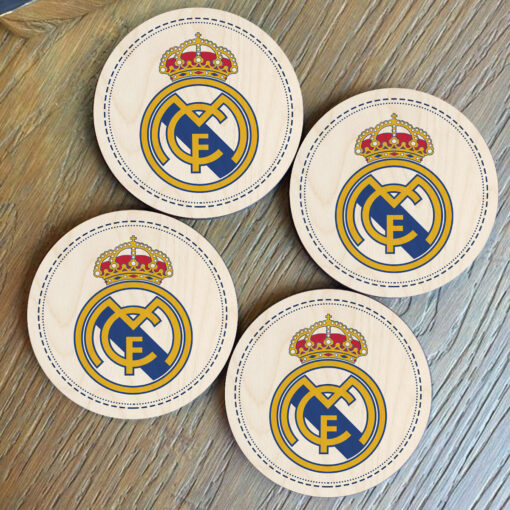 Real Madrid Cf Wooden Coaster | 4X4 Inch - Image 2