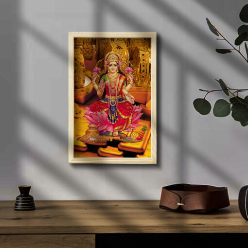 Maa Laxmi Wooden Pine Frame - Image 2