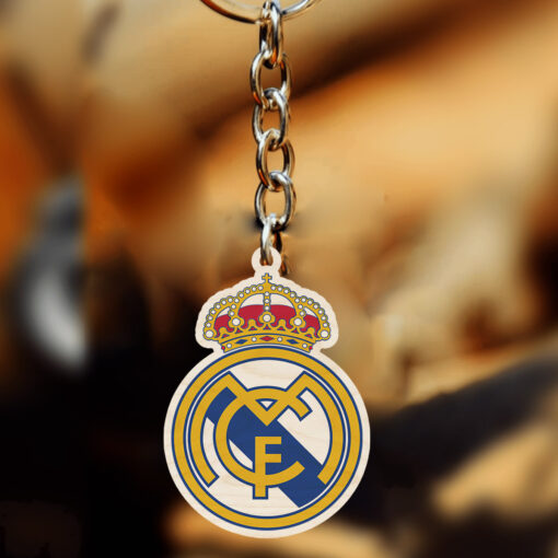 Real Madrid Cf Wooden Keychain