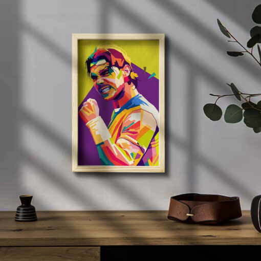 Rafael Nadal Wooden Pine Frame - Image 2